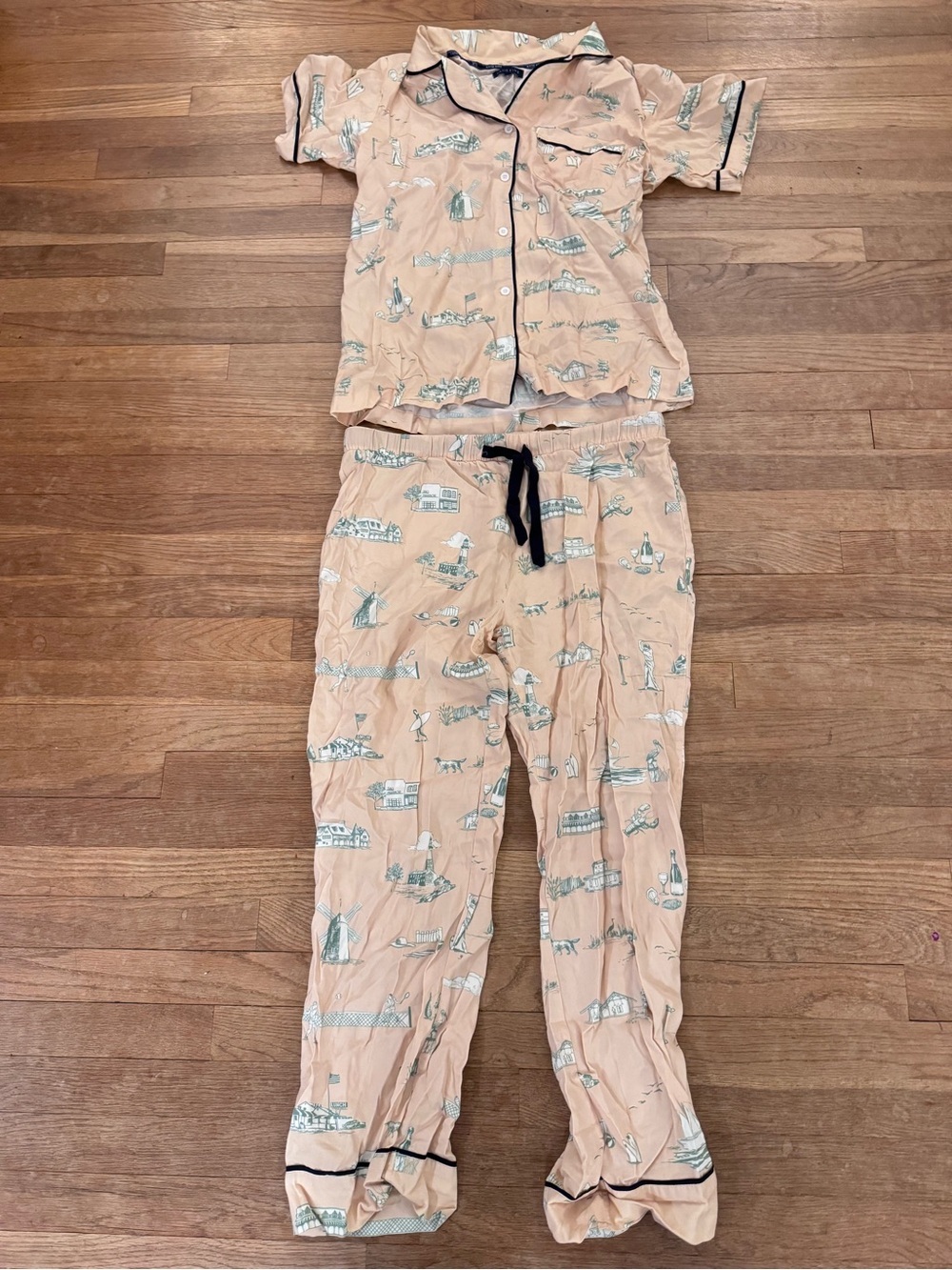 Katie Kime Women's Peach Toile Pajama Set - Size M
 b49